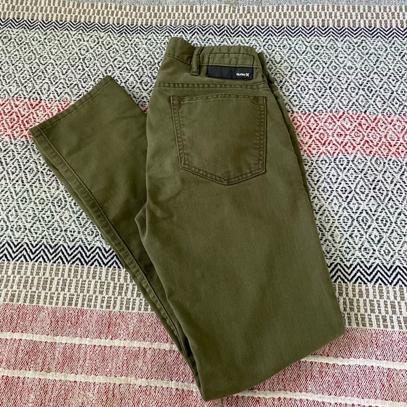 HURLEY 84 Slim Jeans - Army Green Color. Classic 5-pocket Jean.🍃 - Picture 4 of 11